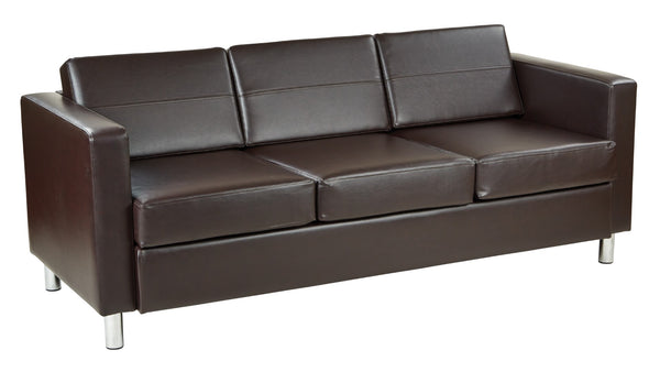 OSP Home Furnishings Pacific Sofa Couch Espresso
