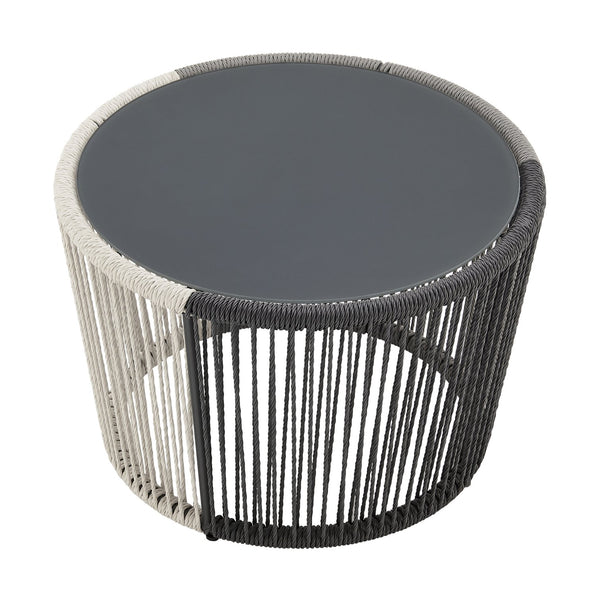 English Elm Ashland 5-Piece Outdoor Conversation Set with UV-Resistant Waterproof Fabric, Rustproof Steel Frame Grey B365P398241