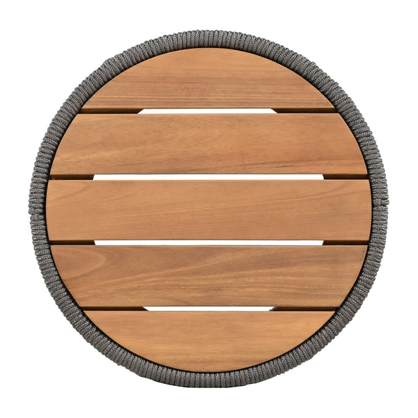 English Elm Christopher Knight Home® - Outdoor Rattan Rope & Acacia Wood Side Table – Stylish, Weather-Resistant Accent For Any Space N770P298633G