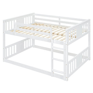 English Elm Full Over Bunk Bed Pine Frame Gray Finish Kids Guest Room Sleep Solution LT100207AAK