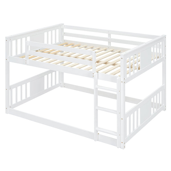 English Elm Full Over Bunk Bed Pine Frame Gray Finish Kids Guest Room Sleep Solution LT100207AAK