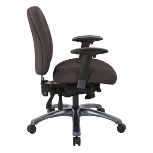 OSP Home Furnishings Multi-function Ergonomic Mid Back Office Chair with Lumbar Support and Titanium Base Java 8512-R102