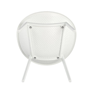 English Elm Christopher Knight Home® - Gable Weather-Resistant Accent Chair Set of 2 — Durable Polypropylene Outdoor Seating, Easy Care White N775P176715W