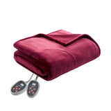 Woolrich Heated Plush to Berber Casual Blanket WR54-1758 Garnet