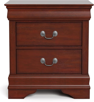 English Elm Light Gray Contemporary Nightstand Solid Rubberwood Dovetail Drawer Bedroom Storage Cherry B2741P433359