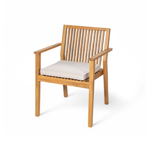 English Elm Christopher Knight Home® - Durable 5-Piece Outdoor Dining Set - Acacia Wood Table & 4 Heavy-Duty Cushioned Chairs, Natural Finish N779P234497N-2_N779P234500N