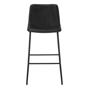 English Elm Office Bar Height Chair with Curved Supportive Back and Cushioned PU Seat on Slim Metal Frame Black 30 L x 23 W x 11 H B2710P219933