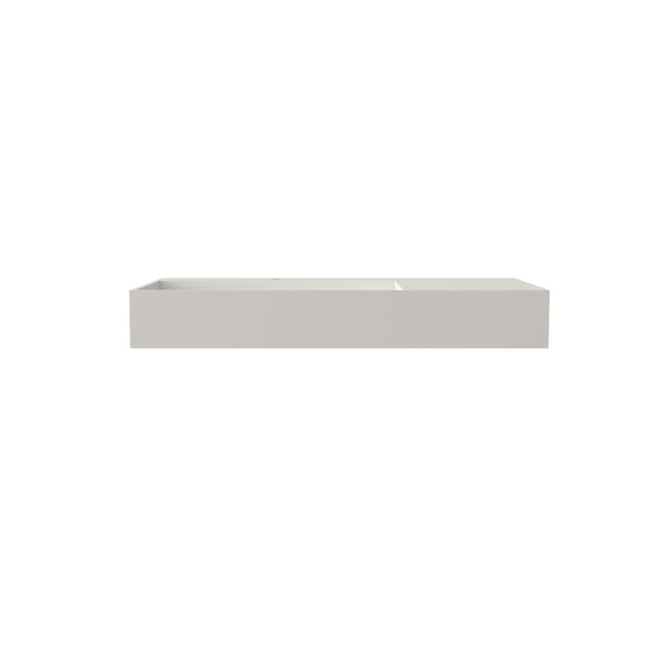 English Elm Stone Resin Rectangular Bathroom Vessel Sink Seamless Sculptural Basin for Vanity W2704P366351