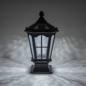 English Elm Garden Post Light Black Die-cast Aluminum European Lantern for Outdoor Pathways W5008P392752