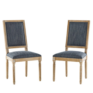 English Elm Christopher Knight Home® - [Set Of 2] French Country Dining Chairs - Elegant Cane Backrest, Upholstered Seats & Rustic Finish N767P263677H