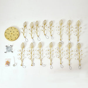 English Elm 15-light Gold Farmhouse Chandelier Seeded Glass Shades for Dining Room or Island W5008P466522