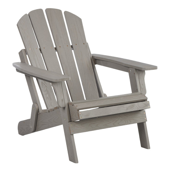 English Elm Oversize Folding Hemlock Adirondack Chair Embossed Grain for Patio Pool Firepit W2640P400912