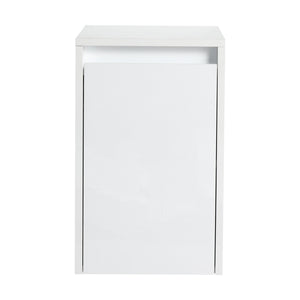 English Elm 12" Bathroom Side Cabinet - Wall-Mounted, Glossy White Finish, Soft-Close Doors, Space Saver Design W999P312082