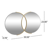 Christopher Knight Home® - Noble House - Hughey Modern Glam Overlapping Round Wall Mirror, Gold