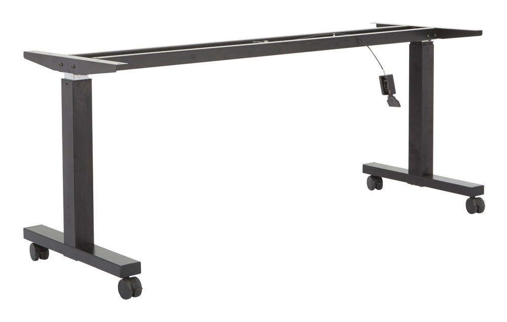OSP Home Furnishings 6' Steel Height Adjustable Table Frame with Pneumatic Lift and Locking Casters for Office HB6026-3