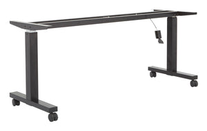 OSP Home Furnishings 6' Steel Height Adjustable Table Frame with Pneumatic Lift and Locking Casters for Office HB6026-3