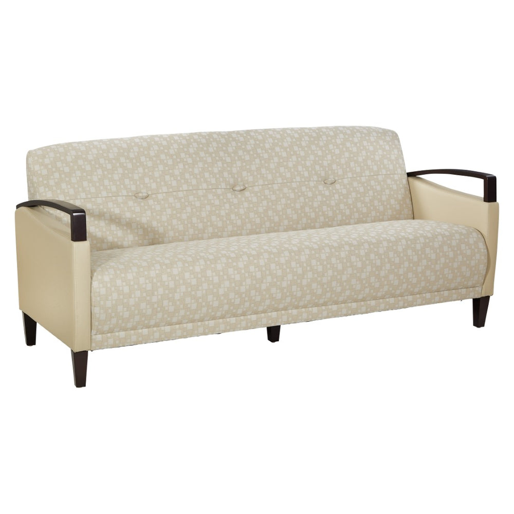 OSP Home Furnishings Main Street Two-tone Upholstered Accent Chair with Tapered Wood Legs for Modern Living Birch MST53-K106/R104