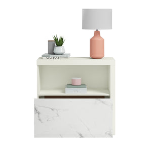 English Elm Lateral File Cabinet In Sleek White Finish - Compact Storage Solution For Modern Workspaces & Homes B356P354495
