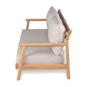 English Elm Christopher Knight Home® - Patio Acacia Wood Loveseat Sofa With Water-Resistant Cushions For Durable Outdoor Comfort N772P262273B