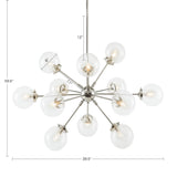 INK+IVY Paige Industrial 12-Light Chandelier with Oversized Globe Bulbs II150-0077 Silver