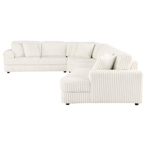 English Elm Langford Four Piece Corduroy Sectional Sofa Plush Modular Seating for Large Living Rooms B062S01489
