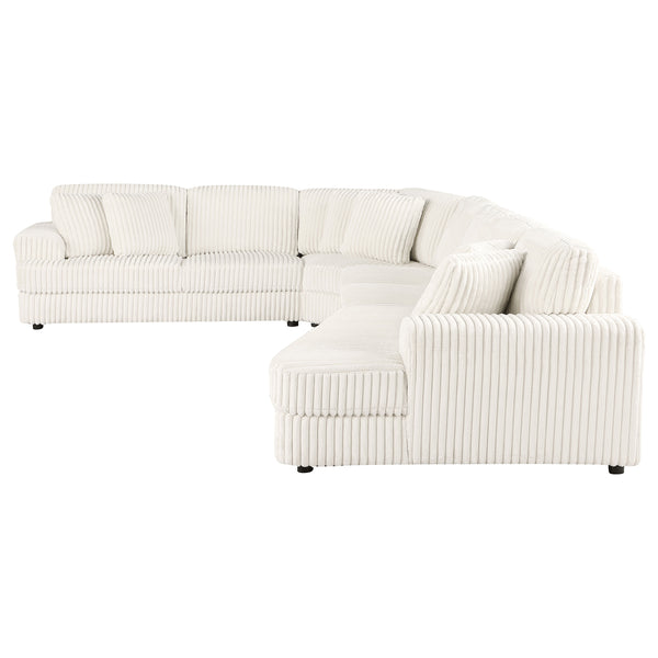 English Elm Langford Four Piece Corduroy Sectional Sofa Plush Modular Seating for Large Living Rooms B062S01489