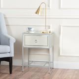 Christopher Knight Home® - Noble House - Inka Mirrored Silver 1 Drawer Side Table