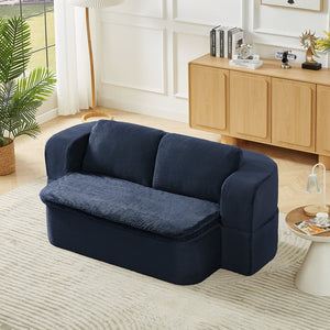 English Elm Convertible Futon Sofa Bed with Foam Pocket Spring Floor Lounger for Studio Apartment W2339P352019