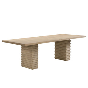 English Elm Christopher Knight Home® - 95Inches Contemporary Industrial Dining Table In Light Ash - Seats 6-10, Durable, Stylish Centerpiece N771P346933A_N771P346934A