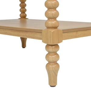 English Elm Jennifer Taylor Home - Easton 28" Modern Farmhouse Turned Side Table with Drawer & Shelf, Solid Rubberwood, Eco Chic Design B2719P238528
