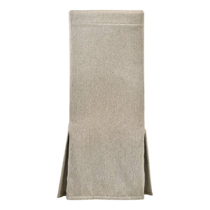 English Elm Tan Skirted Side Chairs (Set of 2) — Elegant Tan Upholstery, Skirted Design, Stackable Base for Storage and Versatile Dining or Living Room Seating Comfort B062P185703