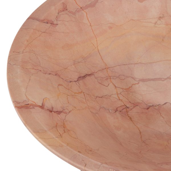 Lubo Rosa Bowl – Exquisite Rosa Cappuccino Marble Design Perfect for Home Décor and Fruit Display