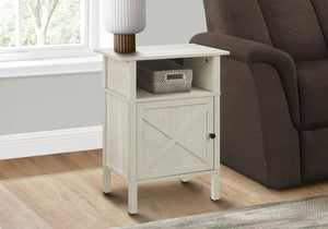 English Elm Accent Side Table with Open Shelf and Cabinet Storage for Compact Living Spaces Oak B2710P461703