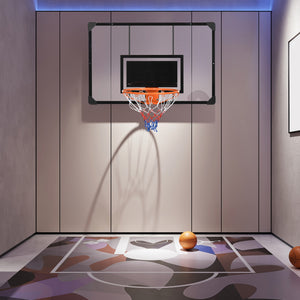 English Elm Soozier Wall Mount Basketball Hoop Shatterproof Backboard Steel Rim Outdoor Indoor W2225P200460