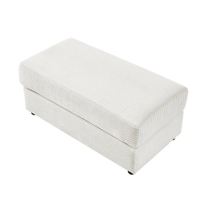 English Elm 41.7" Modern Modular Single Sofa Couch With Ottoman, Usb Ports, Cup Holders & Hidden Storage, Beige N719S001611A