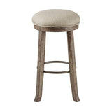 INK+IVY OAKTOWN Industrial Backless Bar Stool with Swivel Seat II104-0210 Light Grey