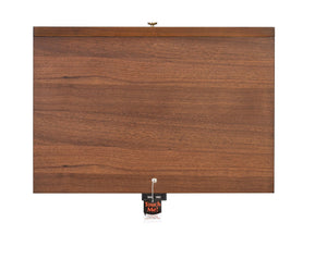 English Elm Mid Century Modern Walnut Nightstand Rubberwood Usb Port Gold Tapered Legs Bedroom B2741P433338