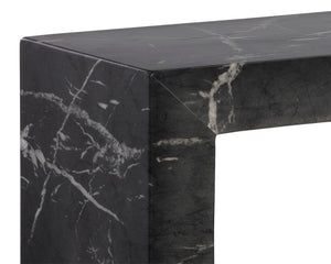 Sunpan Axle Console Table - Modern Concrete Design Perfect For Small Spaces With Chic Clean Lines Black Concrete 111916