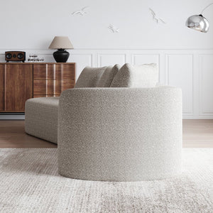 English Elm Modern Oversized Sectional Sofa - 112-Inch Curved Cloud Couch With 4 Pillows For Ultimate Comfort W834P323314