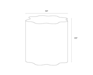 Sunpan Dahlia End Table - Elegant Floral Design with Curves to Elevate Your Living Space Aesthetic Stainless Steel