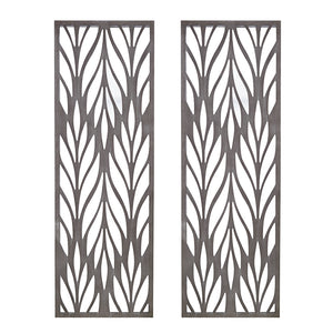 Madison Park Florian Modern/Contemporary Grey Laser Cut Wood 2-piece Panel Wall Decor Set MP95B-0291 Reclaimed Grey