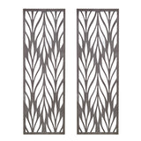 Florian Modern/Contemporary Grey Laser Cut Wood 2-piece Panel Wall Decor Set