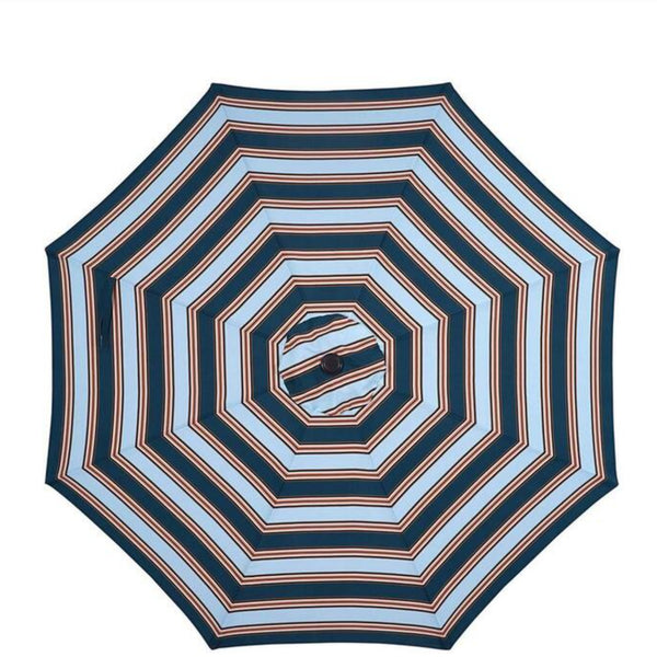 English Elm 9 Ft Striped Outdoor Patio Umbrella with Crank Tilt Aluminum Pole Uv Protection B082P454949