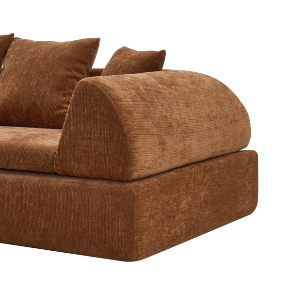 English Elm Cloud Modular Sectional with Ottoman Sink-in Cushions for Relaxed Living Spaces W3728S00010