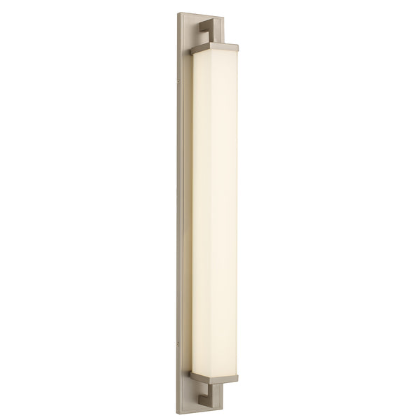 English Elm 34-inches Warm Metallic Led Vanity Light Bar Dimmable with Selectable Color Temperature Brushed Nickel B370P394097