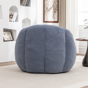 English Elm Bean Bag Chair Oversized Faux Fur Memory Foam Lounge Seat for Dorm or Living Room Light Blue W2200P302144