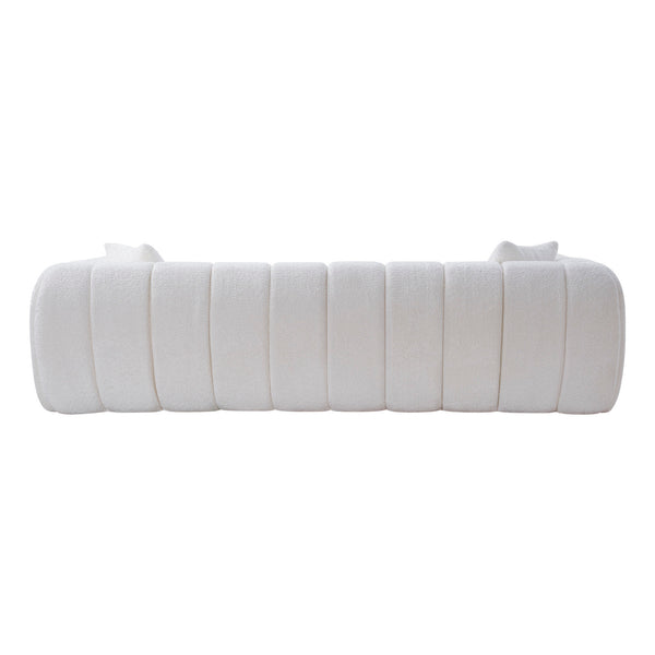 English Elm Marshmallow Cloud Sofa Oversized Boucle Four Seat Channel Tufted Living Room Couch White W5515P495925