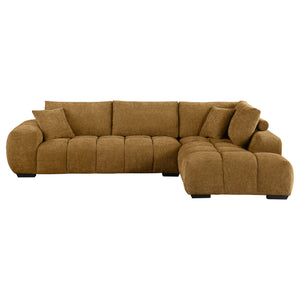 English Elm Florence Amber Tufted L-shaped Sectional with Pocket Coil Seating for Living Rooms B062S01440
