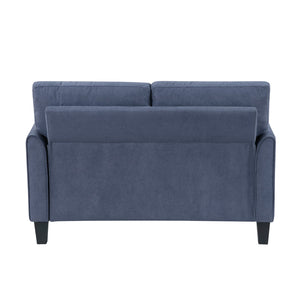 English Elm Modern 3-Piece Contemporary Sofa Set - Stylish Blue Upholstered Loveseat & Chair For Cozy Living Spaces B011S01956