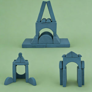 English Elm Soft Foam Climbing Blocks 12 Piece Toddler Playset with Plush Velvet Covers T3971P440053